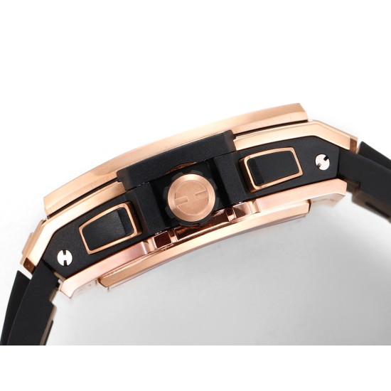 Spirit of Big Bang Chrono 42mm TI/RU Black Skeleton Dial MSF A7750 Mod