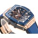 Spirit of Big Bang Chrono 42mm TI/RU Blue Skeleton Dial MSF A7750 Mod