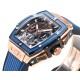 Spirit of Big Bang Chrono 42mm TI/RU Blue Skeleton Dial MSF A7750 Mod