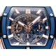 Spirit of Big Bang Chrono 42mm TI/RU Blue Skeleton Dial MSF A7750 Mod