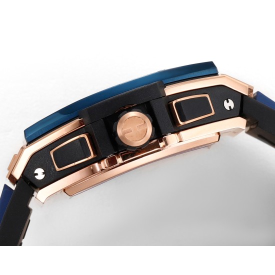 Spirit of Big Bang Chrono 42mm TI/RU Blue Skeleton Dial MSF A7750 Mod