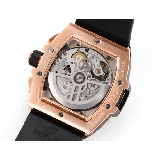 Spirit of Big Bang Chrono 42mm TI/RU Black Skeleton Dial MSF A7750 Mod