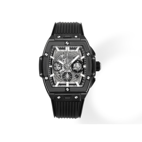 Spirit of Big Bang Chrono 42mm TI/RU Black Skeleton Dial MSF A7750 Mod