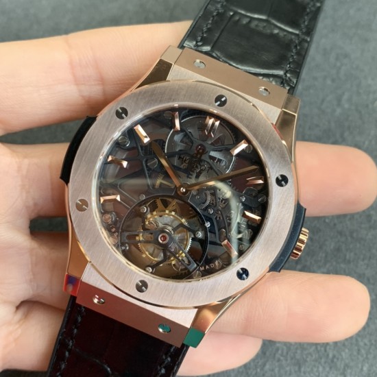 Hublot-Classic Fusion Skeleton Tourbillon 45mm RG RG/LE/RU JBF