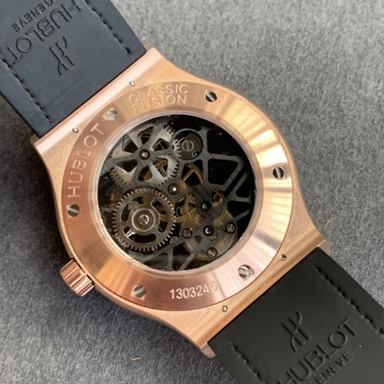 Hublot-Classic Fusion Skeleton Tourbillon 45mm CER RG/LE/RU JBF