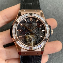 Hublot-Classic Fusion Skeleton Tourbillon 45mm DIAM RG/LE/RU JBF