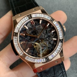 Hublot-Classic Fusion Skeleton Tourbillon 45mm DIAM RG/LE/RU JBF