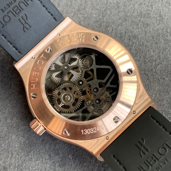 Hublot-Classic Fusion Skeleton Tourbillon 45mm DIAM RG/LE/RU JBF
