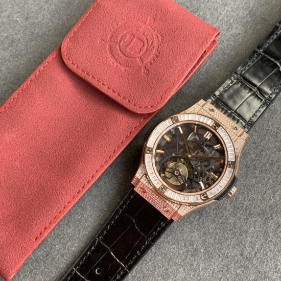 Hublot-Classic Fusion Skeleton Tourbillon 45mm DIAM RG-DIAM/LE/RU JBF