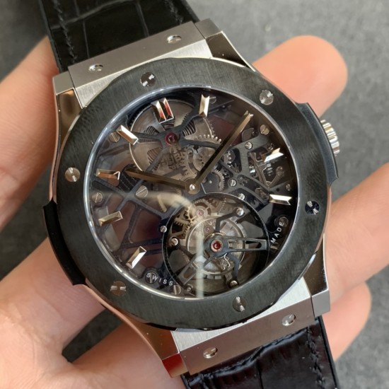 Hublot-Classic Fusion Skeleton Tourbillon 45mm CER SS/LE/RU JBF