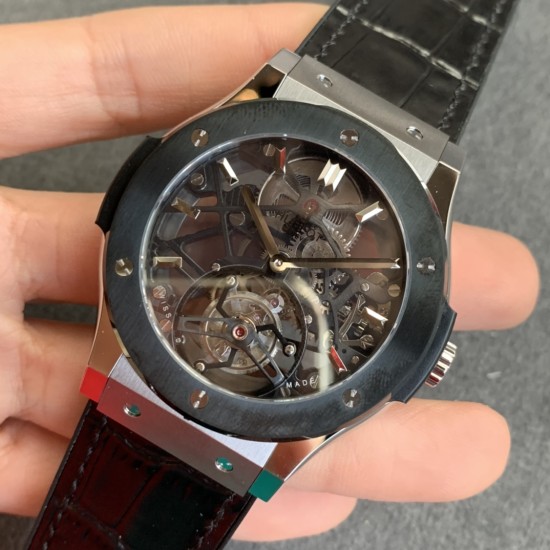Hublot-Classic Fusion Skeleton Tourbillon 45mm CER SS/LE/RU JBF