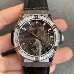 Hublot-Classic Fusion Skeleton Tourbillon 45mm DIAM SS/LE/RU JBF