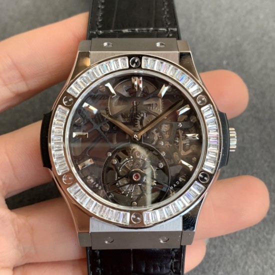 Hublot-Classic Fusion Skeleton Tourbillon 45mm DIAM SS/LE/RU JBF