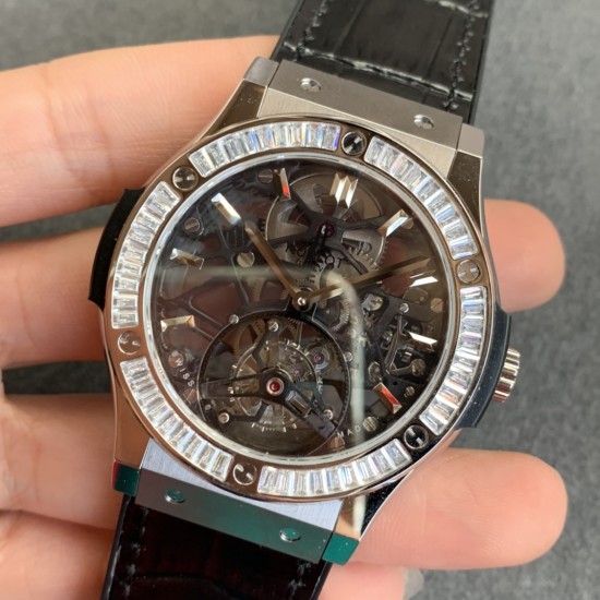 Hublot-Classic Fusion Skeleton Tourbillon 45mm DIAM SS/LE/RU JBF