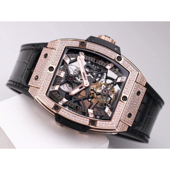 Hublot-MP06 Spirit of Big Bang RG/LE White Diam JBF Asia Tourbillon
