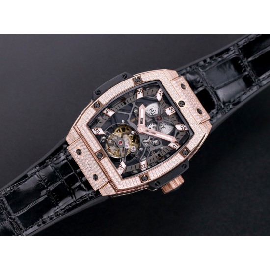 Hublot-MP06 Spirit of Big Bang RG/LE White Diam JBF Asia Tourbillon