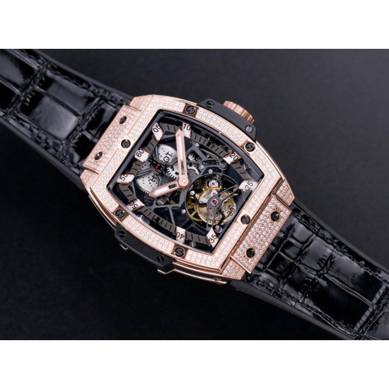 Hublot-MP06 Spirit of Big Bang RG/LE White Diam JBF Asia Tourbillon