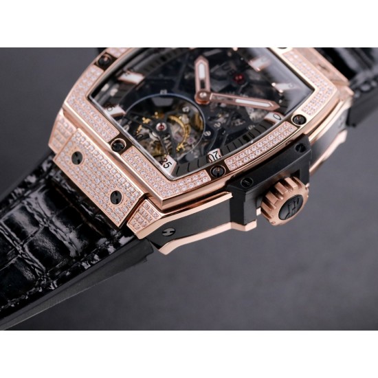 Hublot-MP06 Spirit of Big Bang RG/LE White Diam JBF Asia Tourbillon