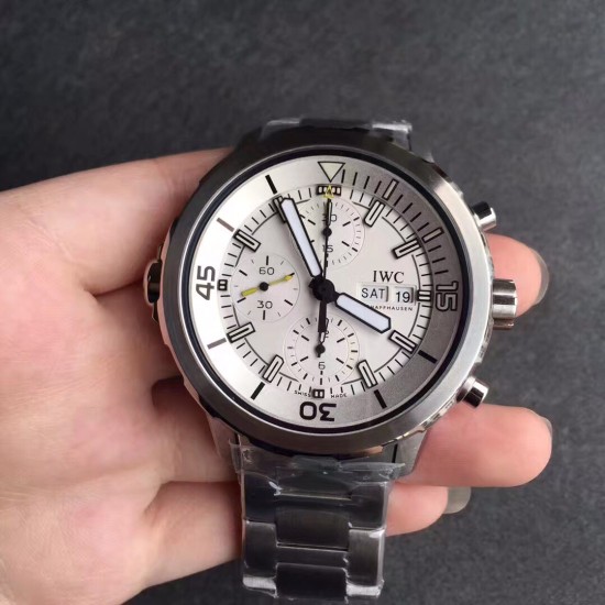 IWC-Aquatimer Chronograph 44mm SS/SS White Dial V6SF A7750