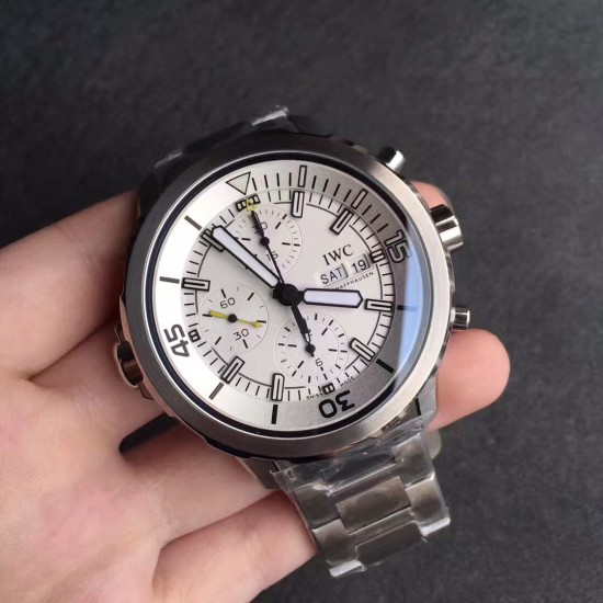 IWC-Aquatimer Chronograph 44mm SS/SS White Dial V6SF A7750