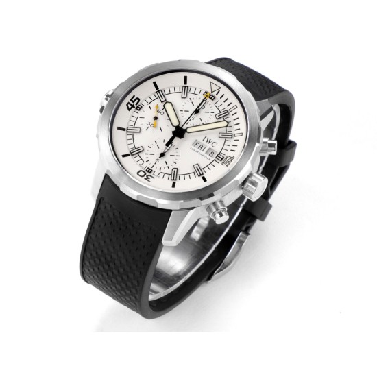 IWC-Aquatimer Chrono 44mm White/Stk SS/RU KTS A7750