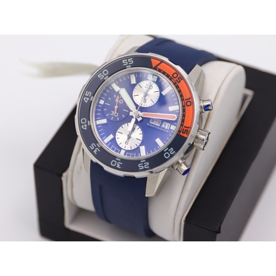 IWC-Aquatimer Chronograph IW376711 Blue/Orange Bezel Blue Dial SS/RU IWSF A7750
