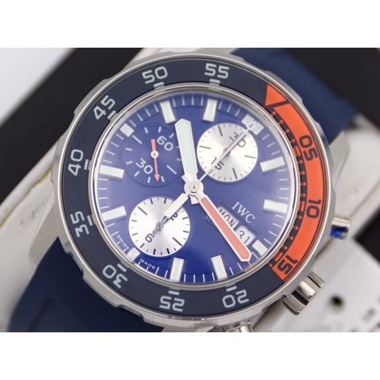 IWC-Aquatimer Chronograph IW376711 Blue/Orange Bezel Blue Dial SS/RU IWSF A7750