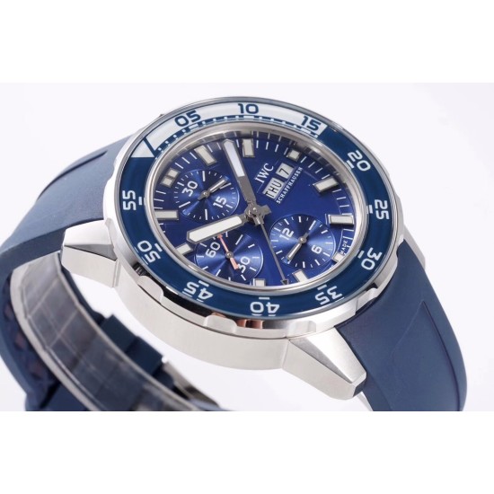 IWC-Aquatimer Chronograph IW376711 Blue/White Bezel Blue Dial SS/RU IWSF A7750