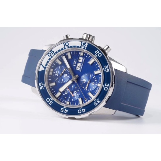 IWC-Aquatimer Chronograph IW376711 Blue/White Bezel Blue Dial SS/RU IWSF A7750