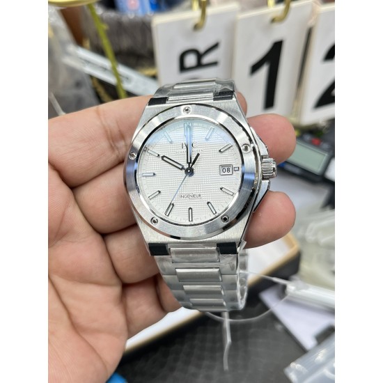 IWC-Ingeniuer Automatic 40mm SS/SS Patterned White Dial V7F A2892