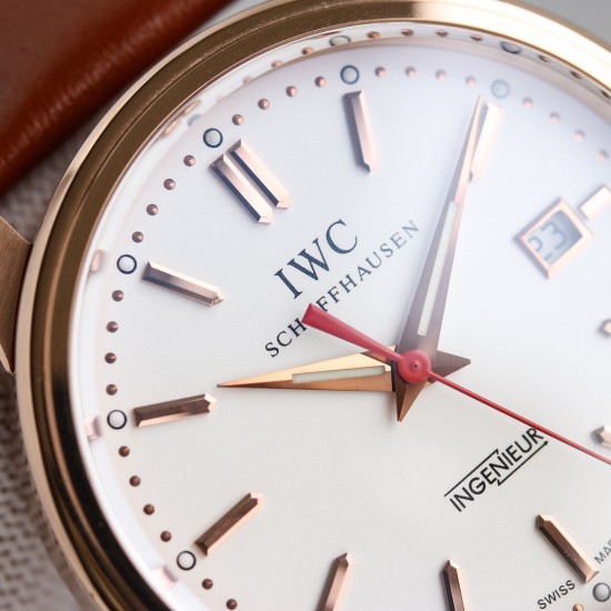 Vintage Ingenieur 42mm YG/LE White K6F Miyota 9015 Mod