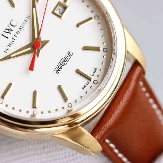 Vintage Ingenieur 42mm YG/LE White K6F Miyota 9015 Mod