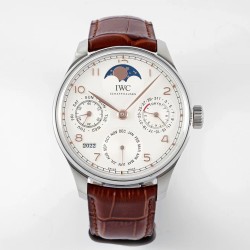 IWC-Portugieser Perpetual Calendar 5033 42mm SS/LE White Dial APSF A52010