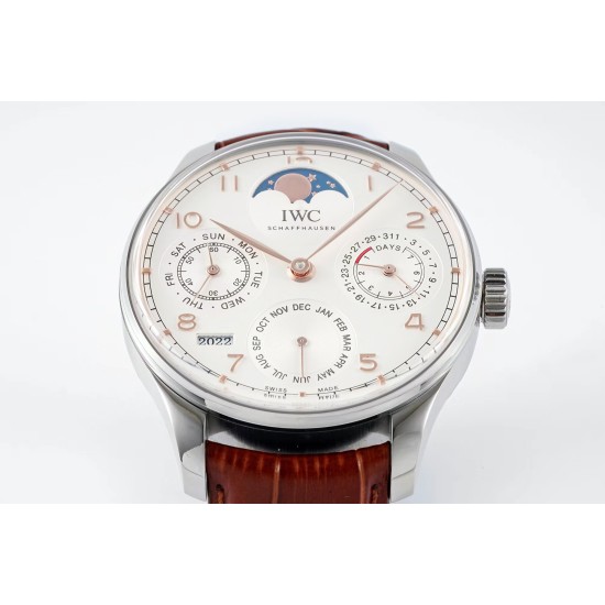 IWC-Portugieser Perpetual Calendar 5033 42mm SS/LE White Dial APSF A52010