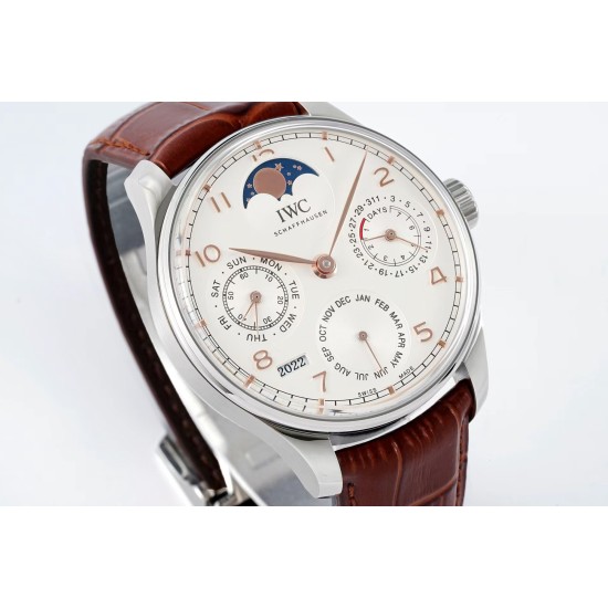 IWC-Portugieser Perpetual Calendar 5033 42mm SS/LE White Dial APSF A52010