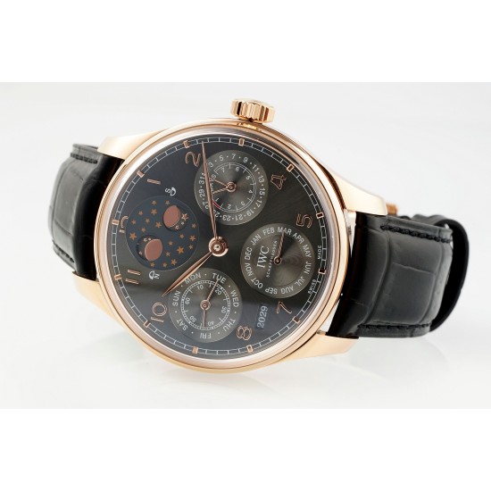 IWC-Portugieser Perpetual Calendar 5034 42mm RG/LE Black/Num APSF A52010