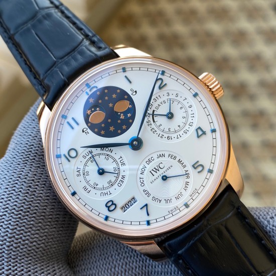 IWC-Portugieser Perpetual Calendar 5034 42mm RG/LE White/Num APSF A52010