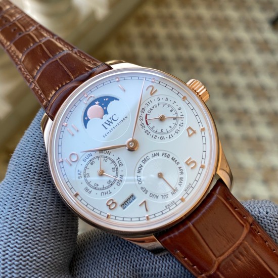 IWC-Portugieser Perpetual Calendar 5033 42mm RG/LE White Dial APSF A52010
