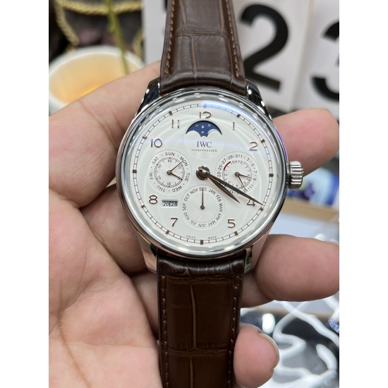 IWC-Portugieser Perpetual Calendar 5033 42mm SS/LE White/Num V9F A52610