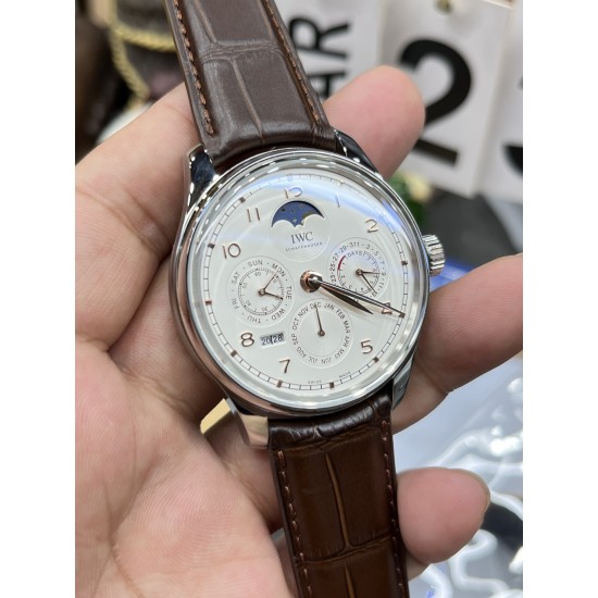 IWC-Portugieser Perpetual Calendar 5033 42mm SS/LE White/Num V9F A52610