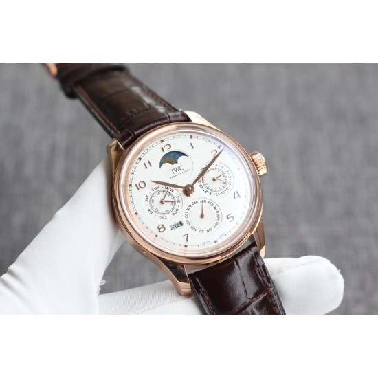 IWC-Portugieser Perpetual Calendar 5033 42mm RG/LE White/Num V9F A52610