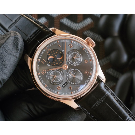 IWC-Portugieser Perpetual Calendar 5033 42mm RG/LE Grey/Num V9F A52610