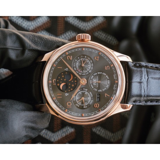 IWC-Portugieser Perpetual Calendar 5033 42mm RG/LE Grey/Num V9F A52610