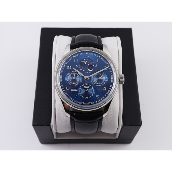 IWC-Portugieser Perpetual Calendar 5033 42mm SS/LE Blue/Num V9F A52610