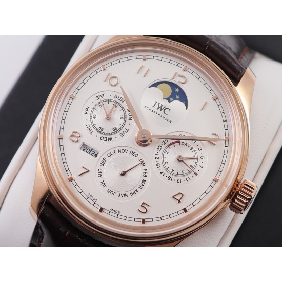 IWC-Portugieser Perpetual Calendar 5033 42mm RG/LE White/Num V9F A52610