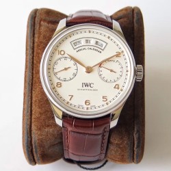 IWC-Portugieser Annual Cal IW503502 44mm SS/LE Wht/R ZF A52850