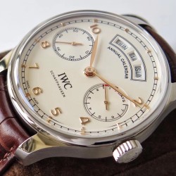 IWC-Portugieser Annual Cal IW503502 44mm SS/LE Wht/R ZF A52850