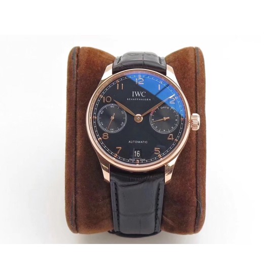 IWC-Portugieser 7 Days 42mm RG/LE Black Dial ZF V5 A52010