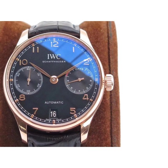 IWC-Portugieser 7 Days 42mm RG/LE Black Dial ZF V5 A52010