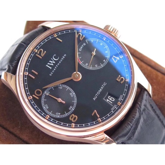 IWC-Portugieser 7 Days 42mm RG/LE Black Dial ZF V5 A52010